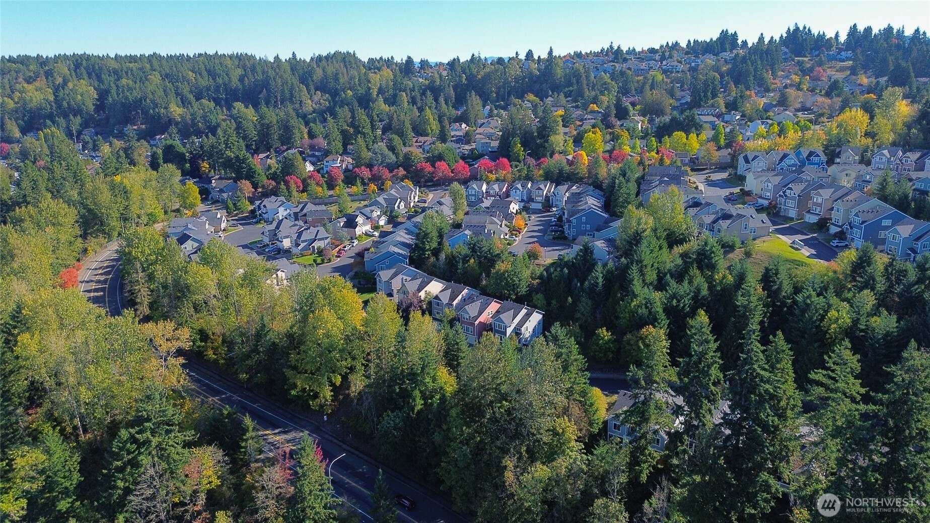 The neighborhood is approximately 2 miles from the public library and the freeway access route to Seattle via Highway 167