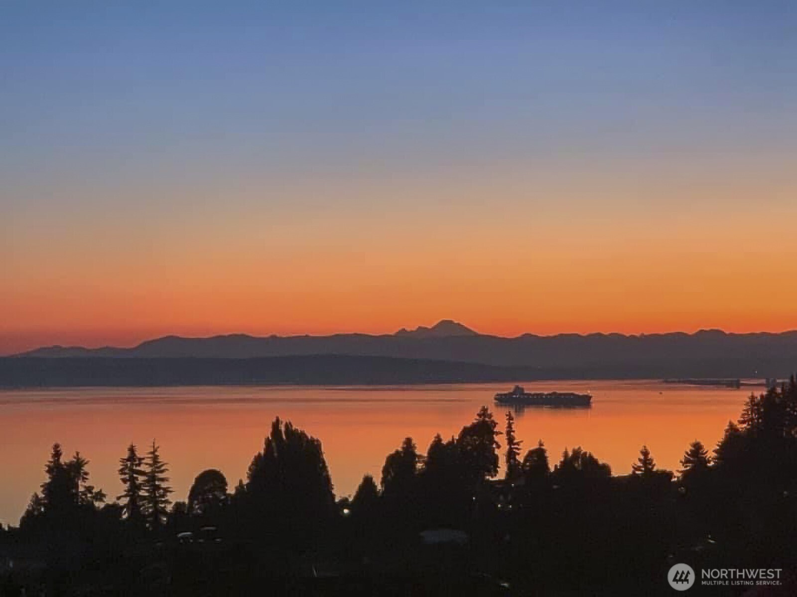 sunrise over Mt Baker