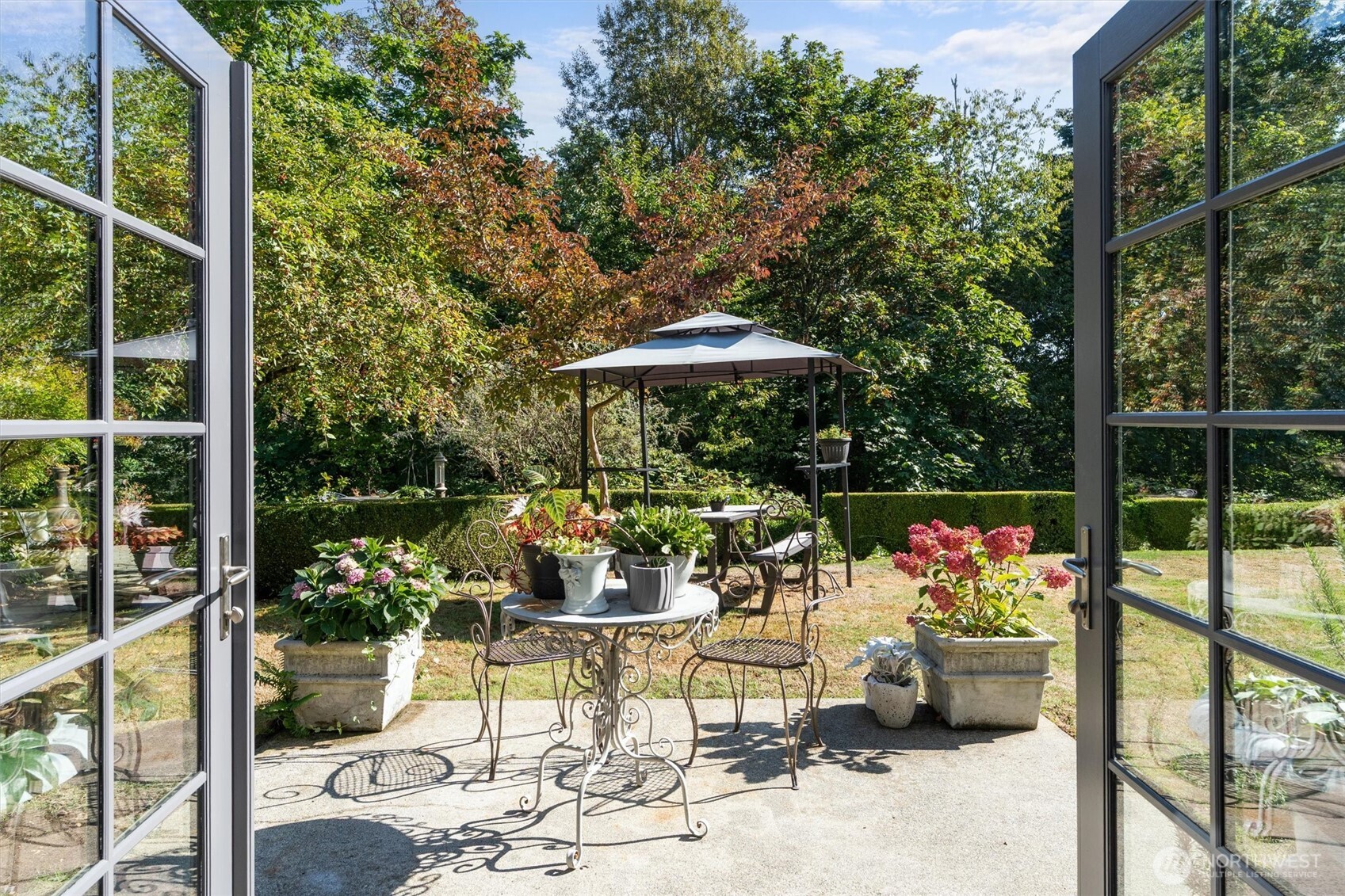 Lots of natural light and easy access to the back yard.