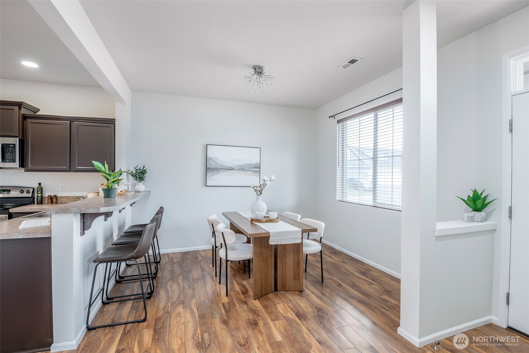 Front Door and Dining Room