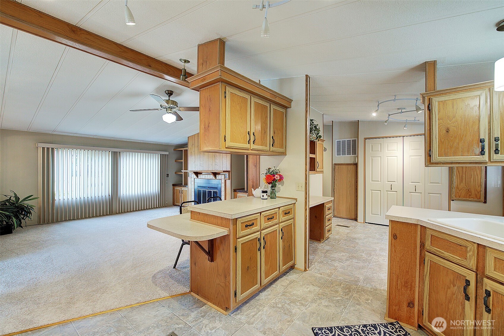 Kitchen open to family room