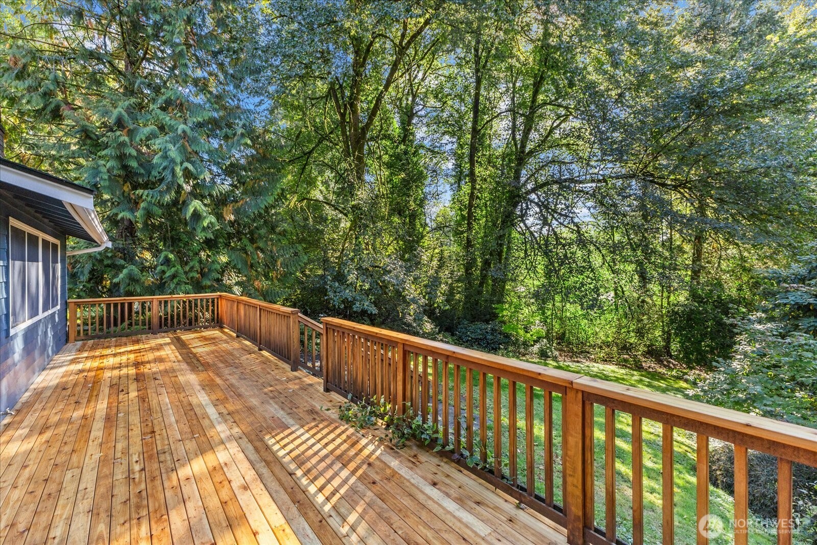 Look at the space for entertaining or relaxing on the deck