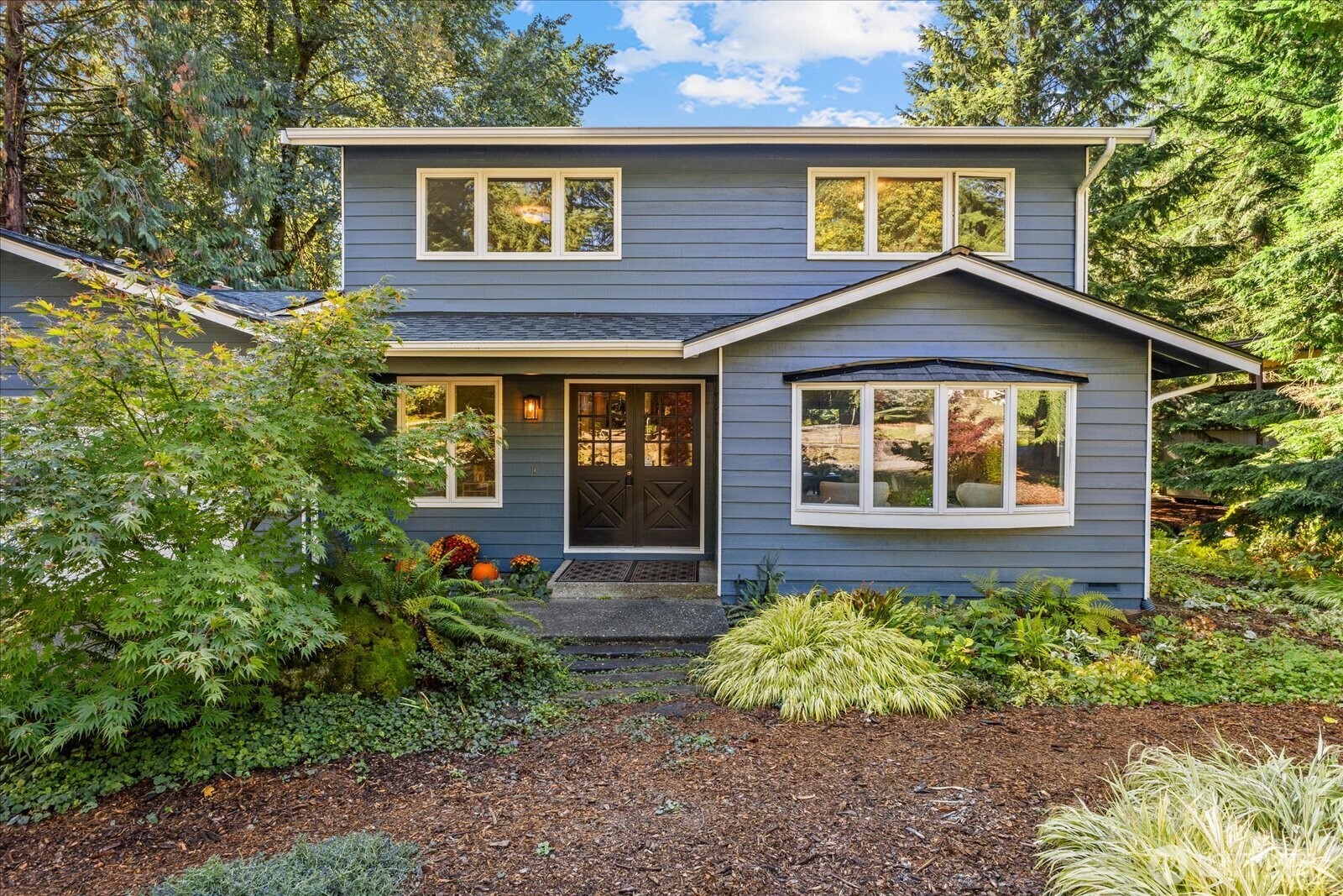 Mature yard with low maintenance plant care