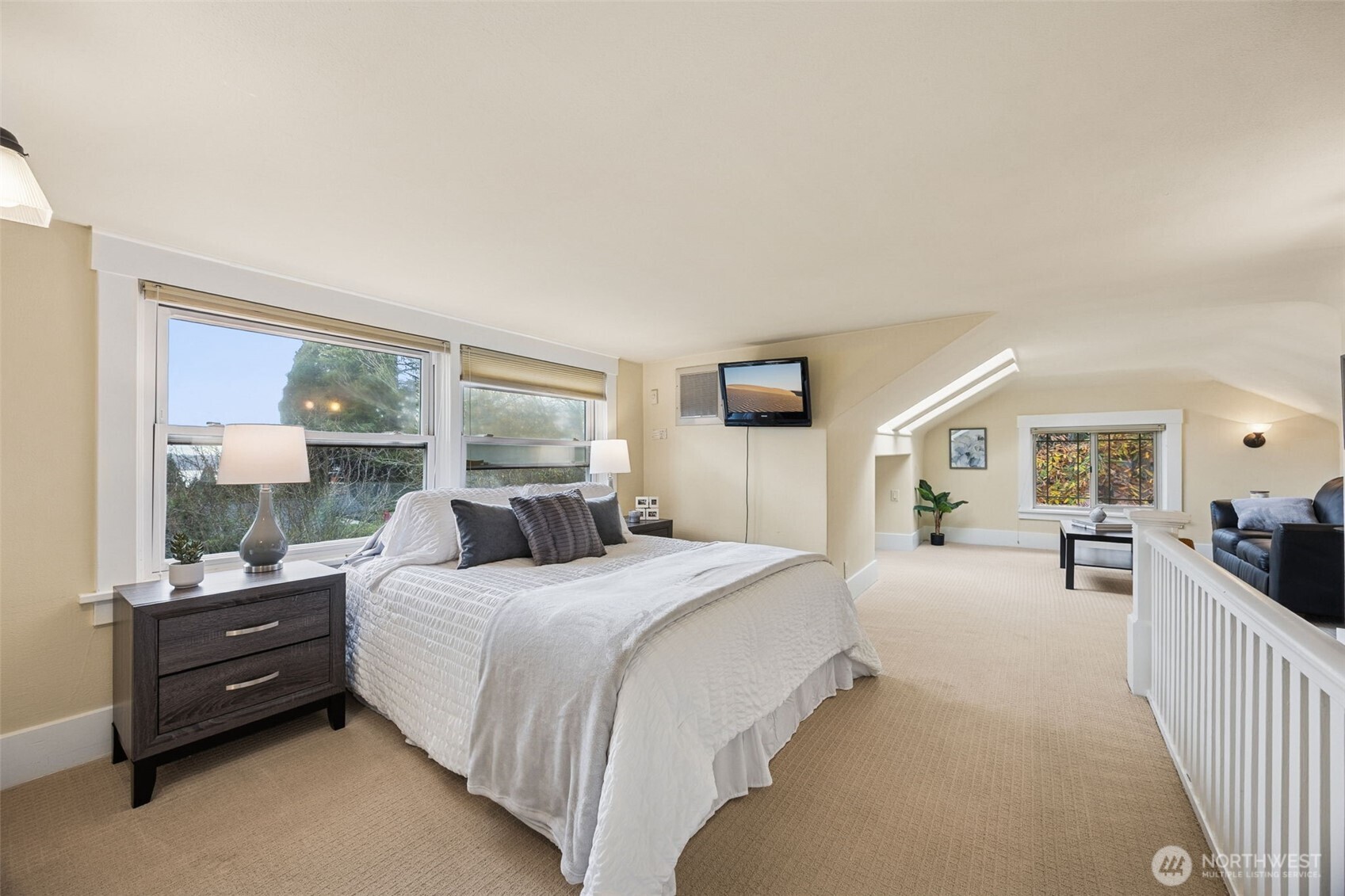 Upper level Primary Suite with Sitting Room , walk in closet and spacious spa-like bath!