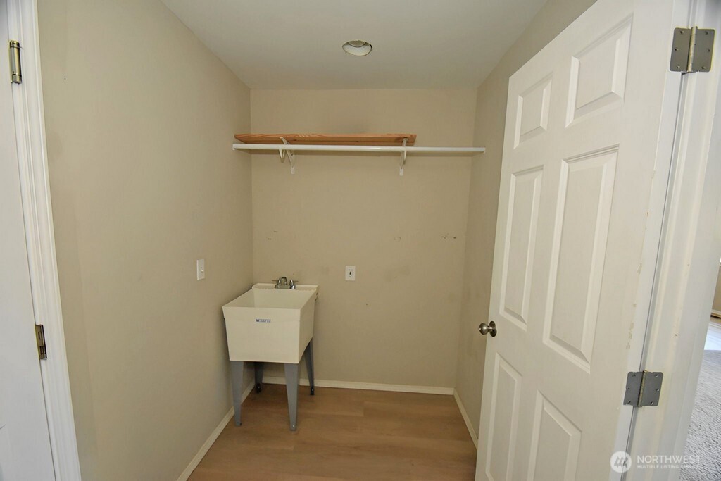 Utility room off garage