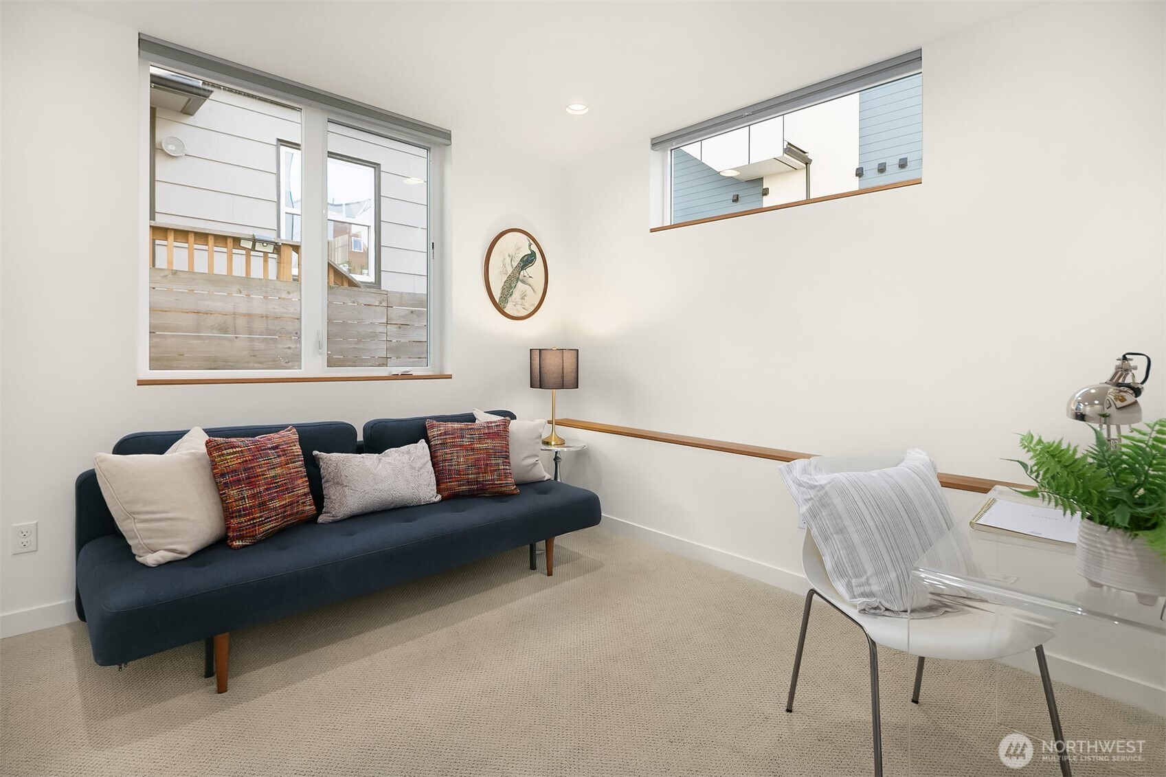 2 of 2 lower bedrooms. Plenty of room for a queen bed!