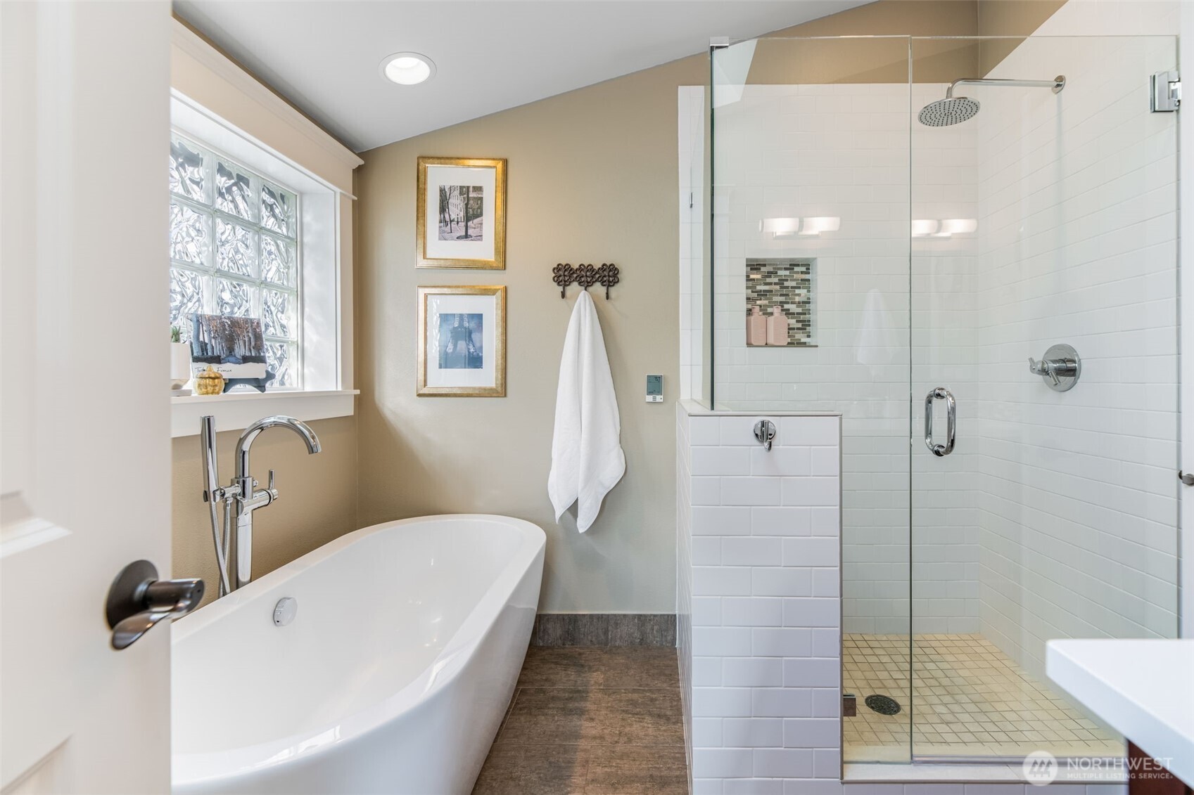 Updated 5-piece Primary bath w/ heated floors