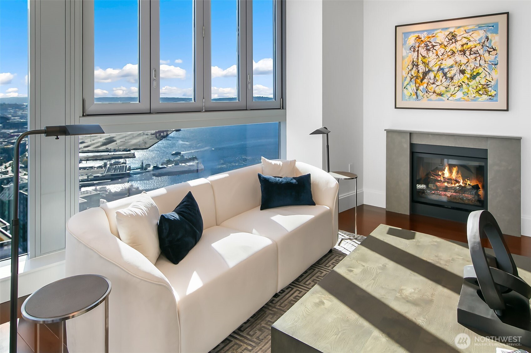 Southern waterviews are stunning from this corner PH home featuring your own private roof deck