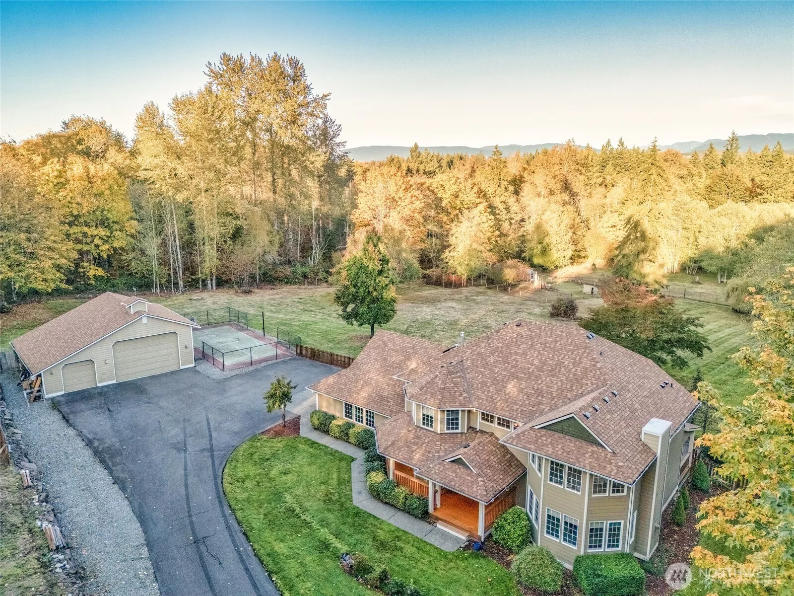 Welcome to this secluded 5-acre estate in a gated community.