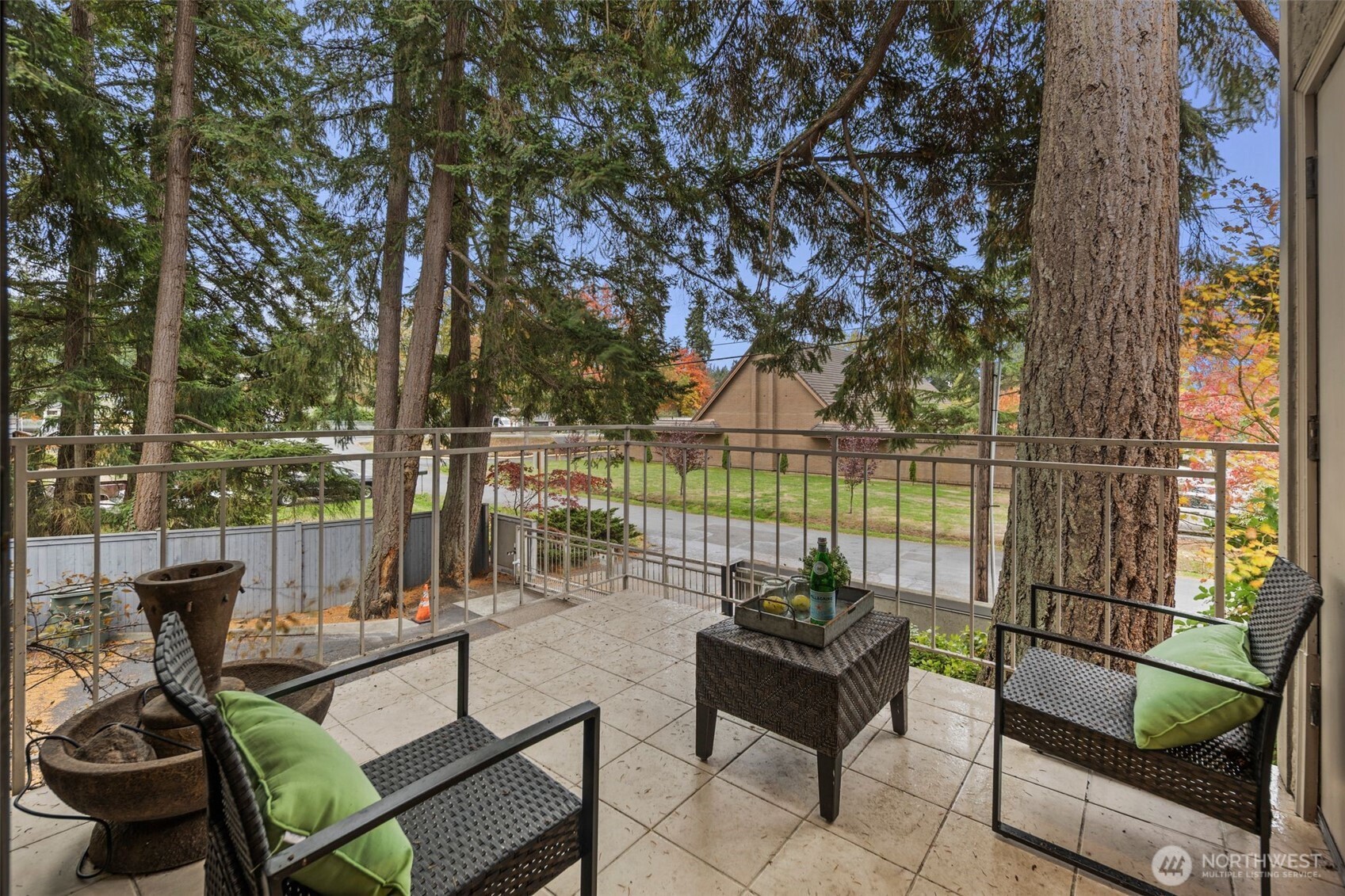 Spacious backyard patio.