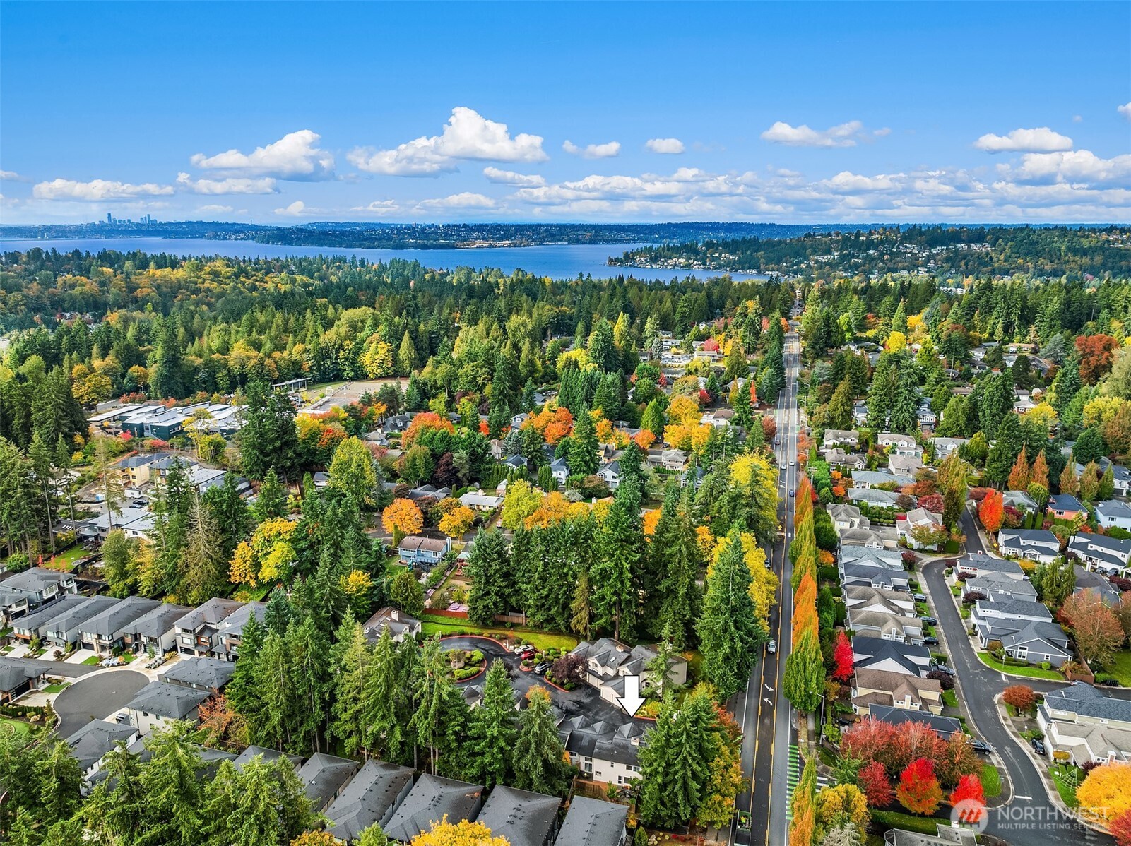 Location of the townhome from Totem Lake Shopping Center