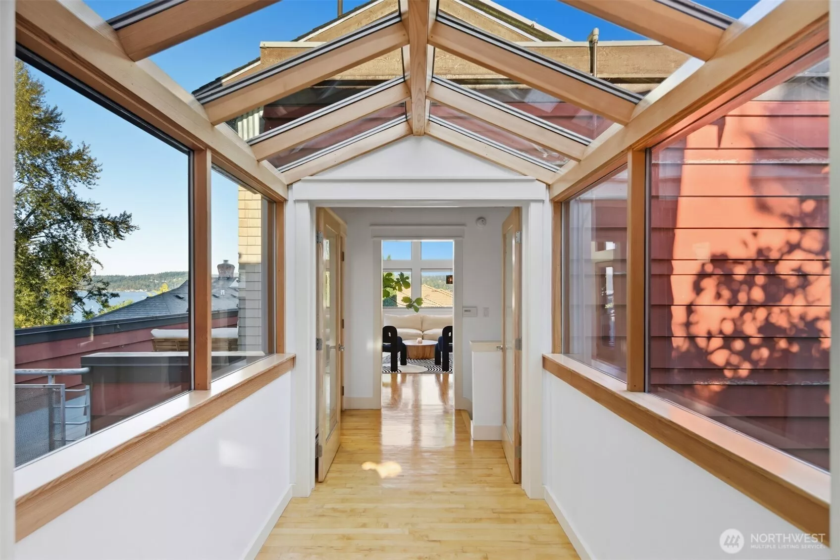 Skybridge from main dining room to main floor living room