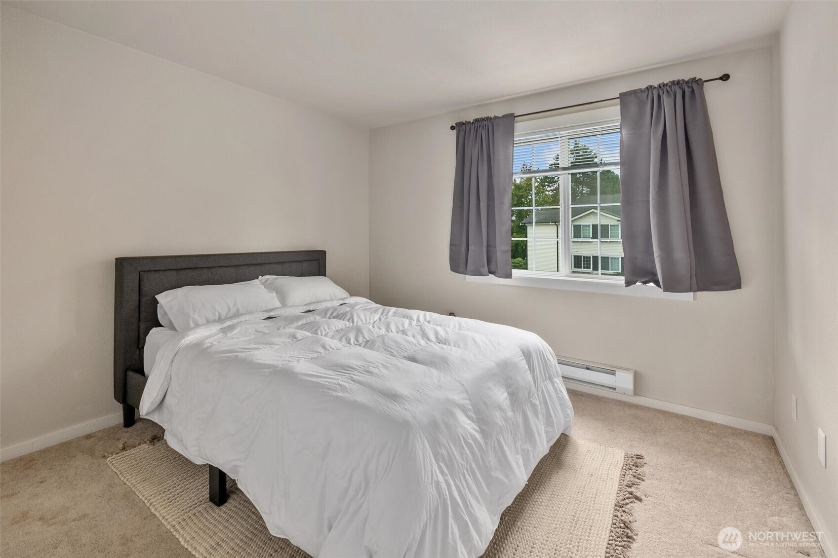 In unit laundry, with lots of storage. washer and dryer stay with the unit.