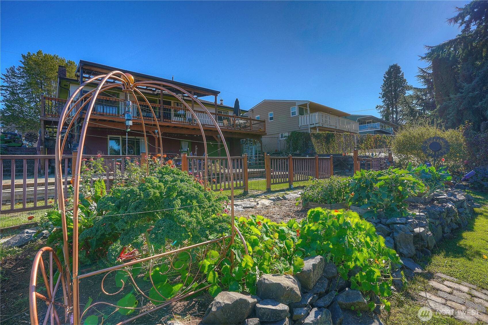 Raised beds, great sunshine, lots of love.