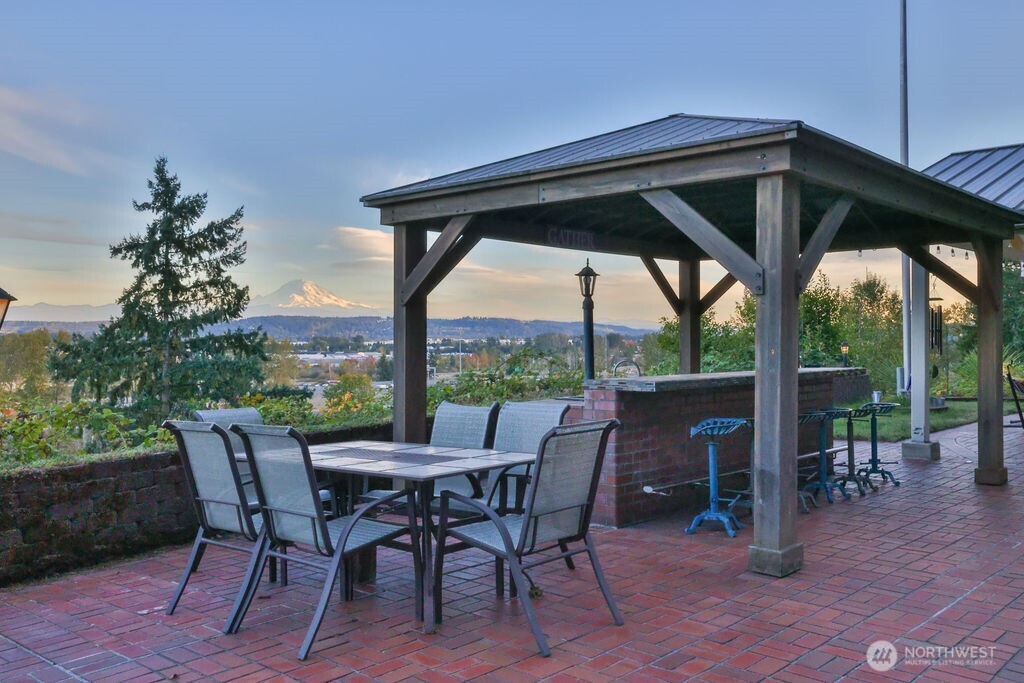 Built in outdoor kitchen & bar