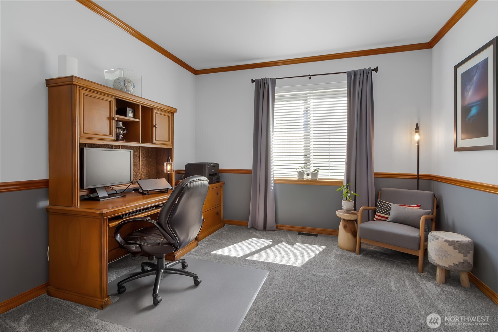 French doors lead to Den/office. Perfect for work from home or possible 5th bedroom.