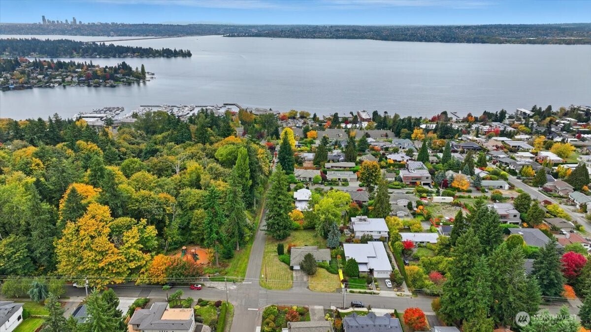 Wonderful location in the Heart of Houghton! 5501 is in the lower center of the drone shot; to the left/south is Carillon Woods park.