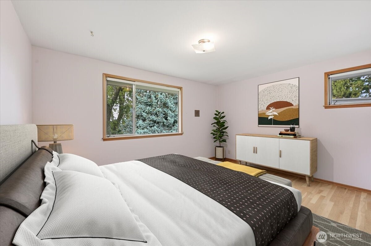 Primary bedroom with virtual staging.