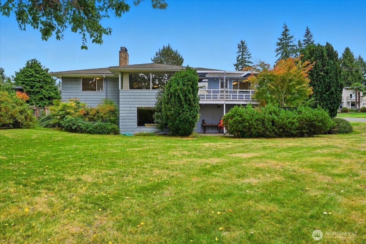 From te west side of the home, showing the daylight entrance.