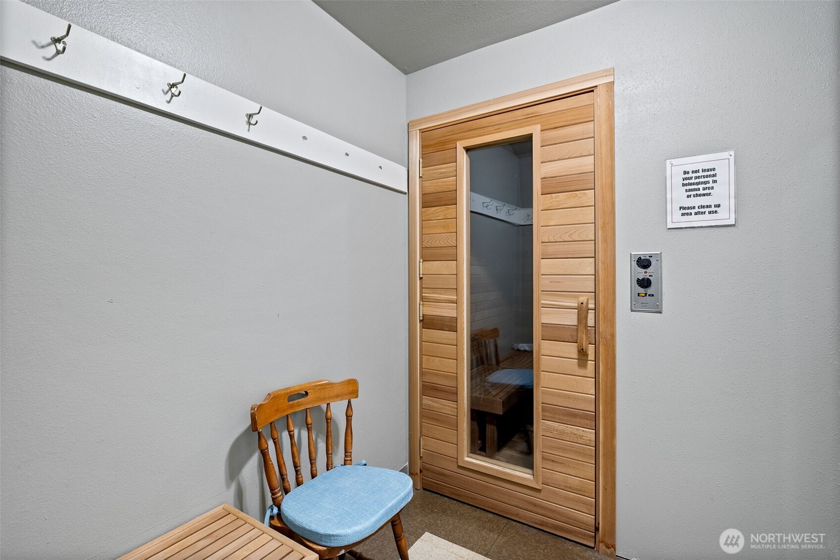 Suana in lower level of complex