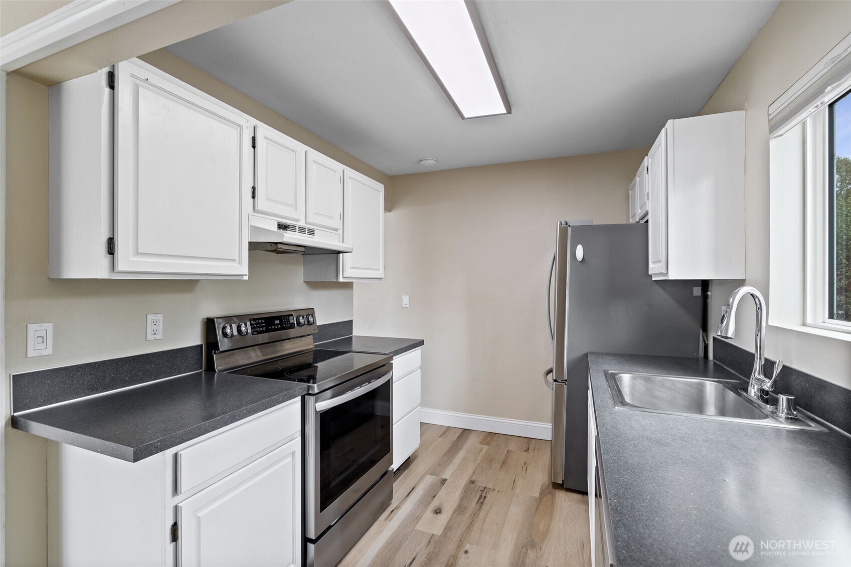 Kitchen with new SS appliances