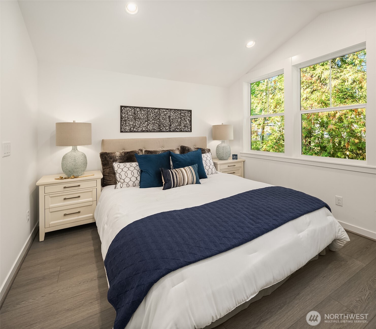 Furnished and staged Poppy floor plan.  Surfaces finishes may differ, for demonstration purposes only.