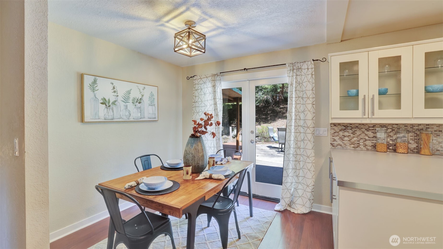 Enjoy easy access to the dining area, just steps from the kitchen.