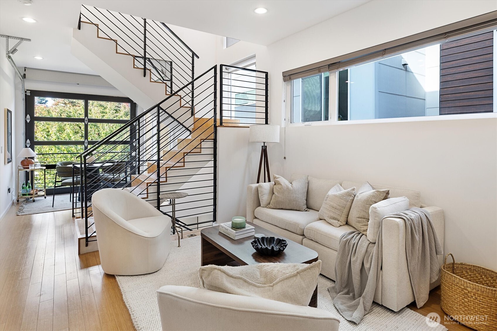 Ample windows shower in natural light!
