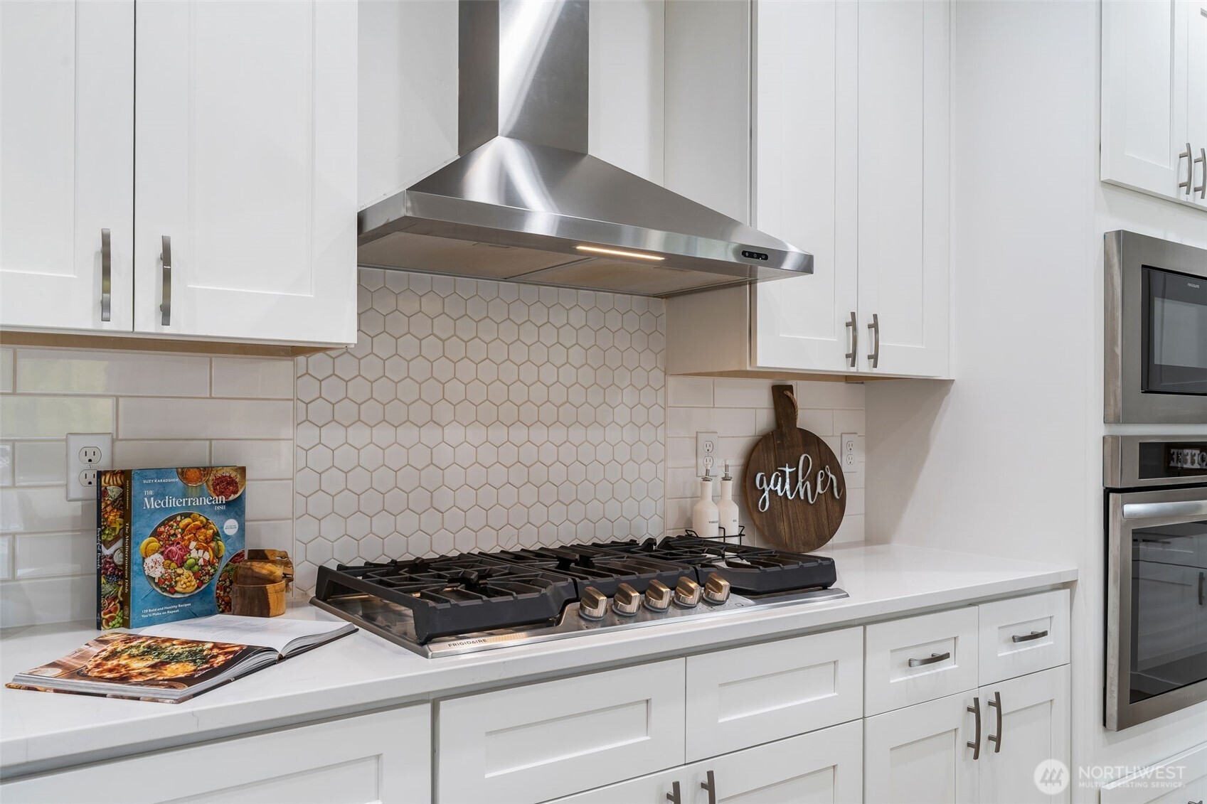 Vented hood in the kitchen