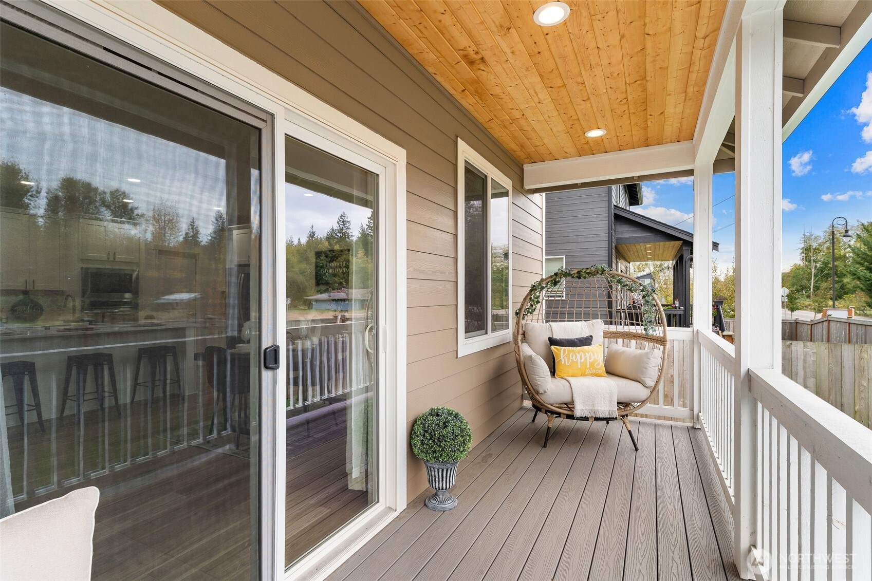 Back porch to enjoy a cup of coffee or read a book