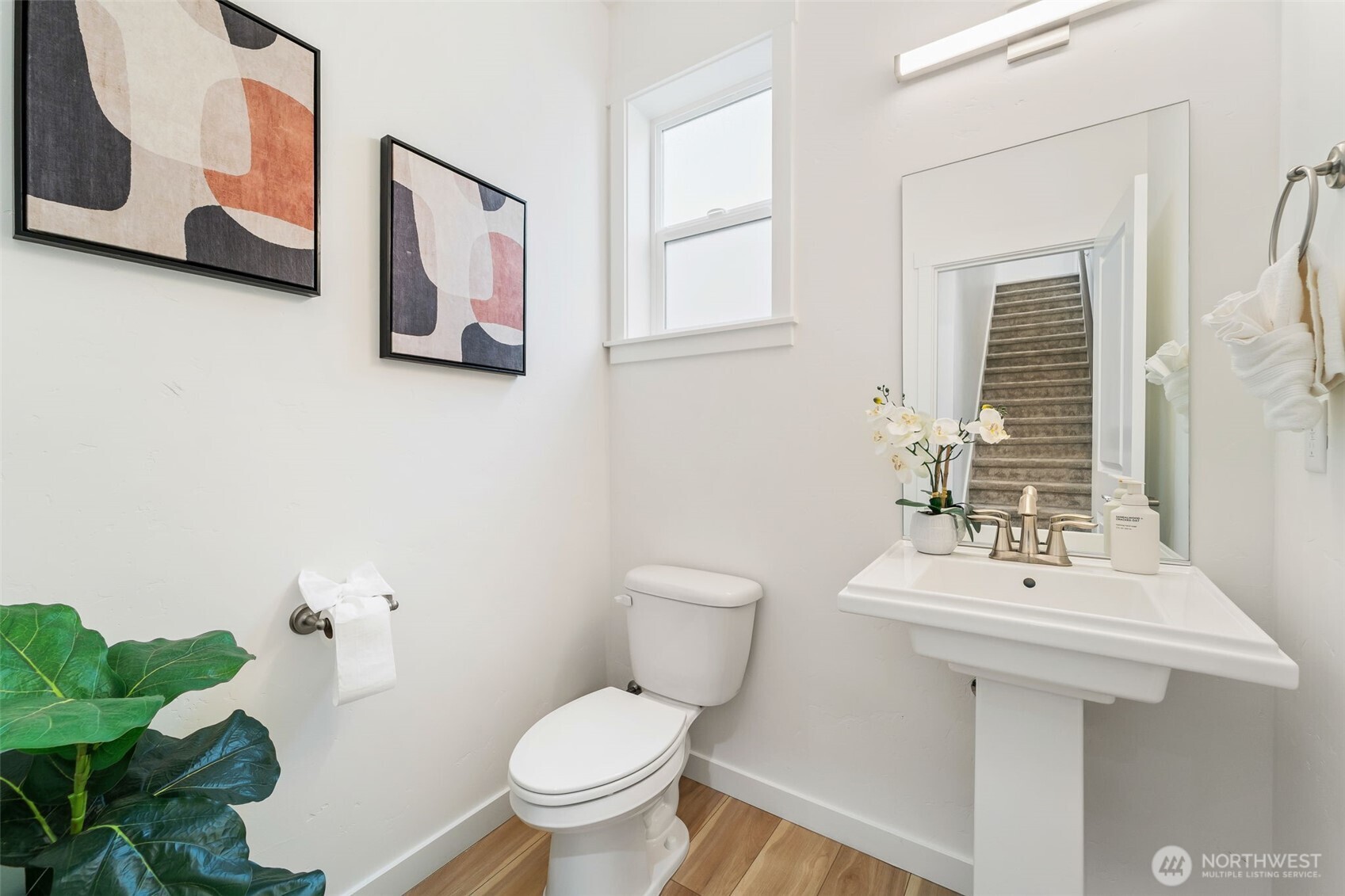 Powder room on the first floor