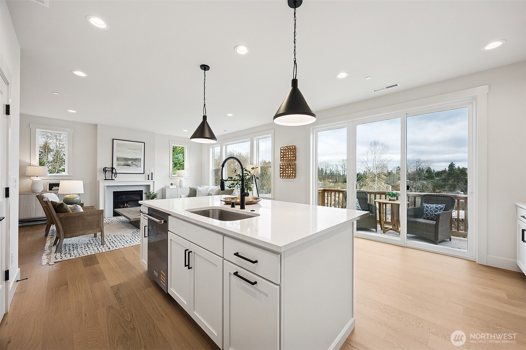 Photo of kitchen on lot 4 at Moorlands Grove. Stunning mountain and territorial views. Home backs to protected space.