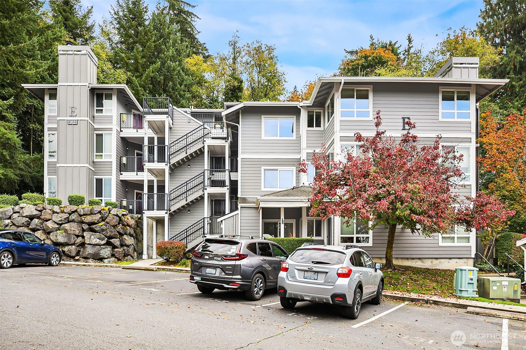 Living room with fireplace