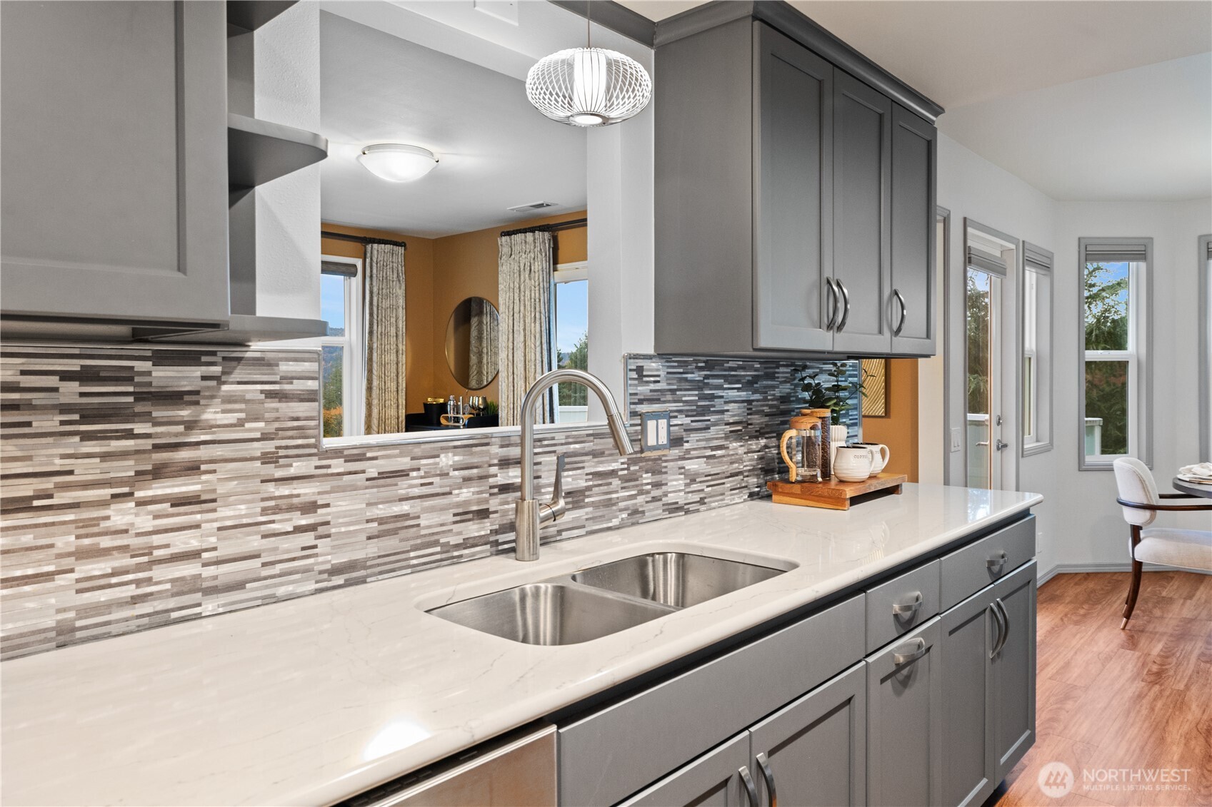 Opens to dining room