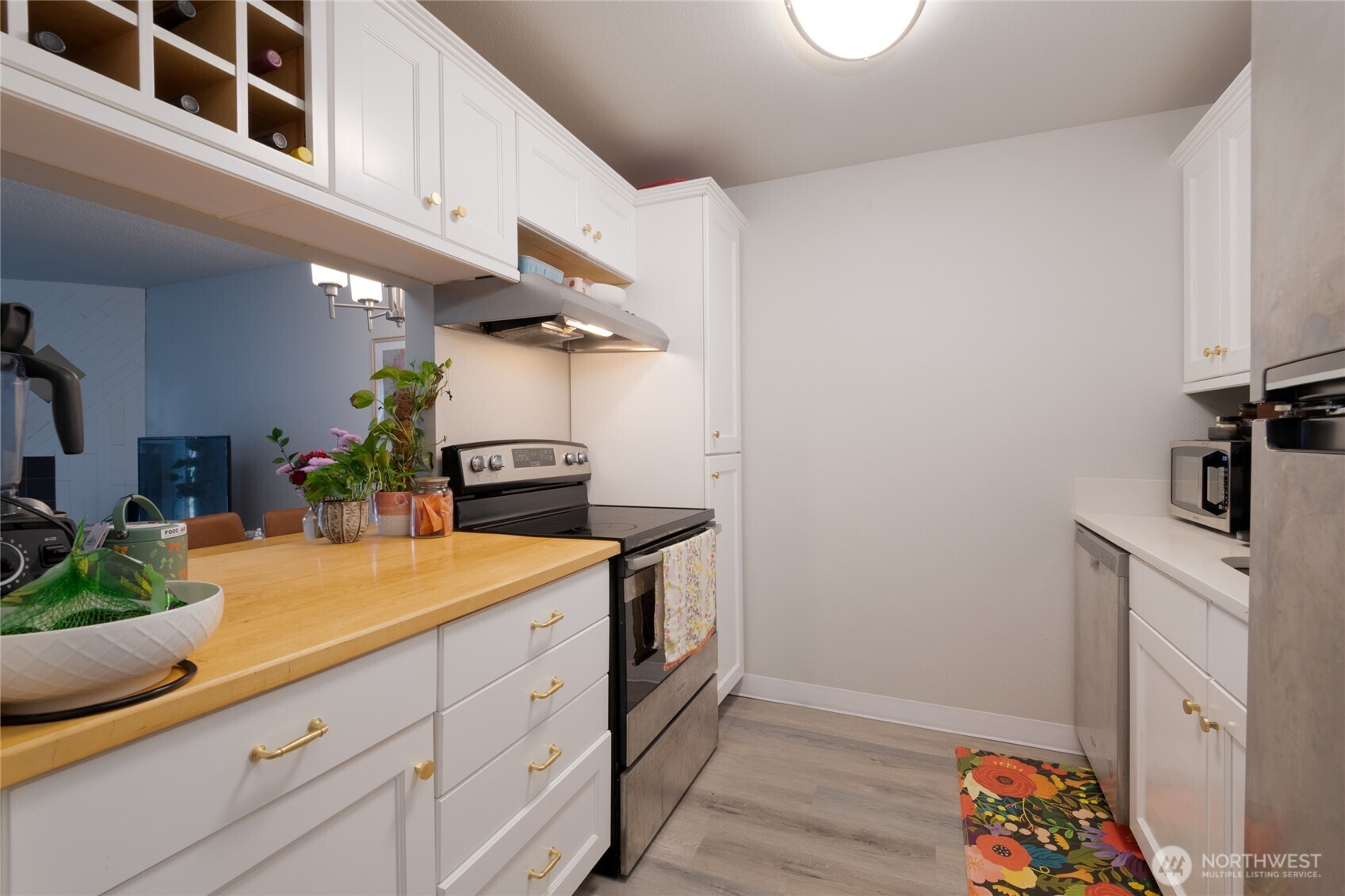 Beautifully remodeled kitchen featuring all-new cabinetry and modern finishes.