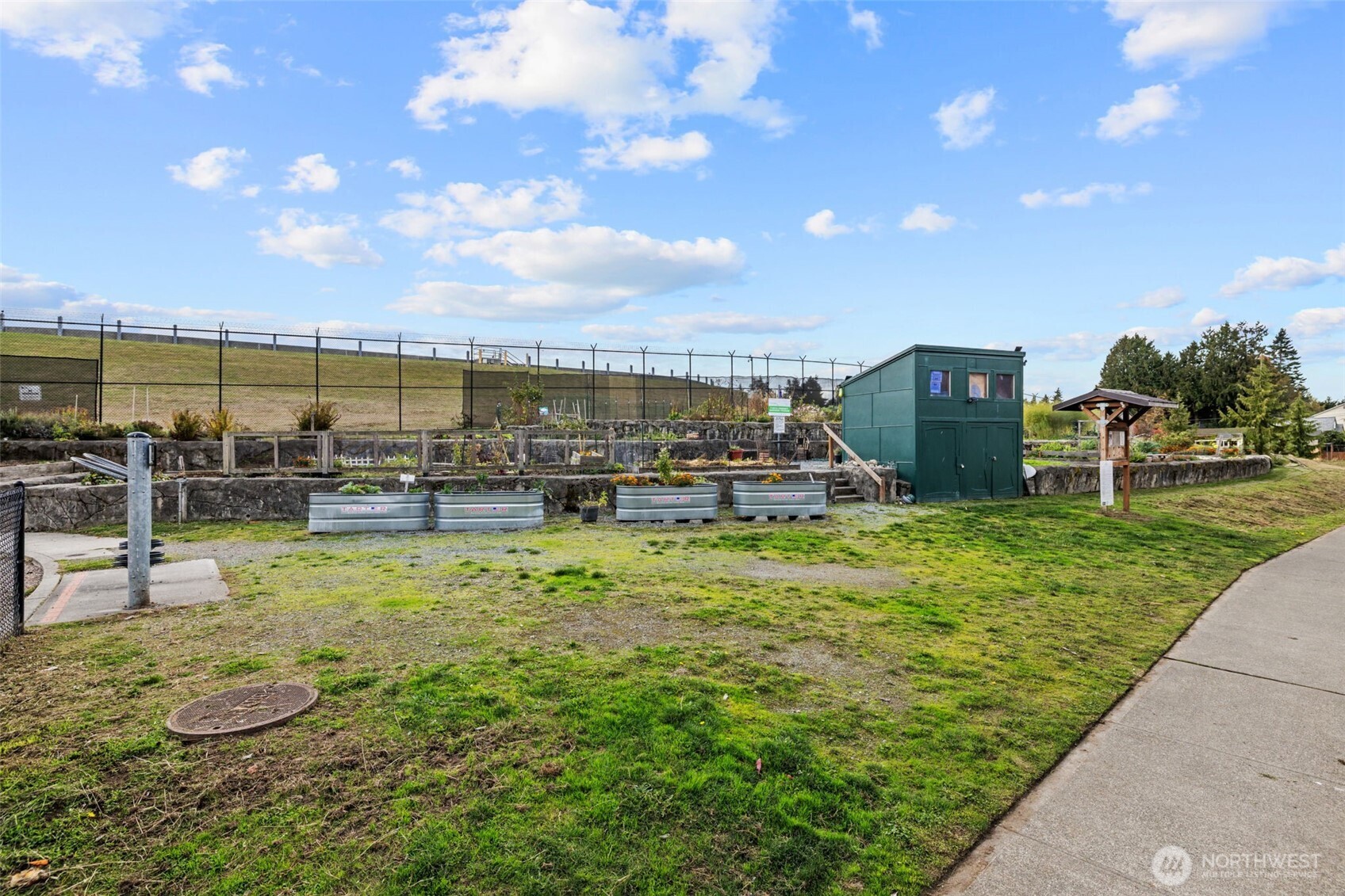 The park across the street also offers a large community P-patch.