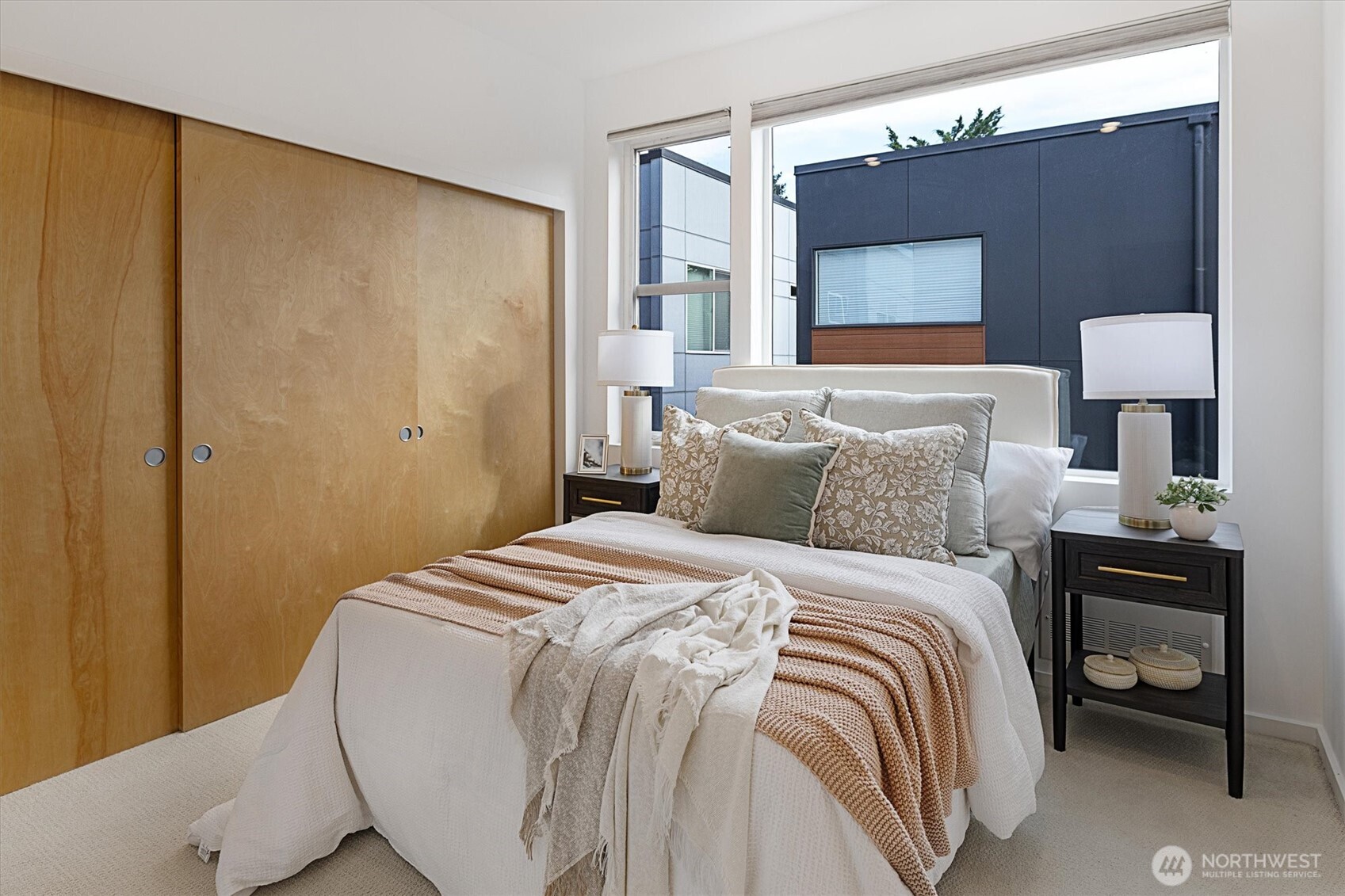 Primary suite with large sliding closet doors!