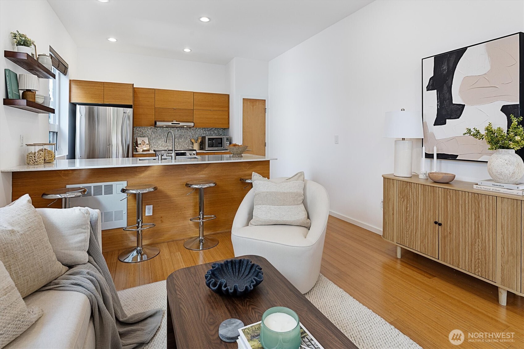 Modern lighting throughout the home. All the walls are freshly painted! This home shines.