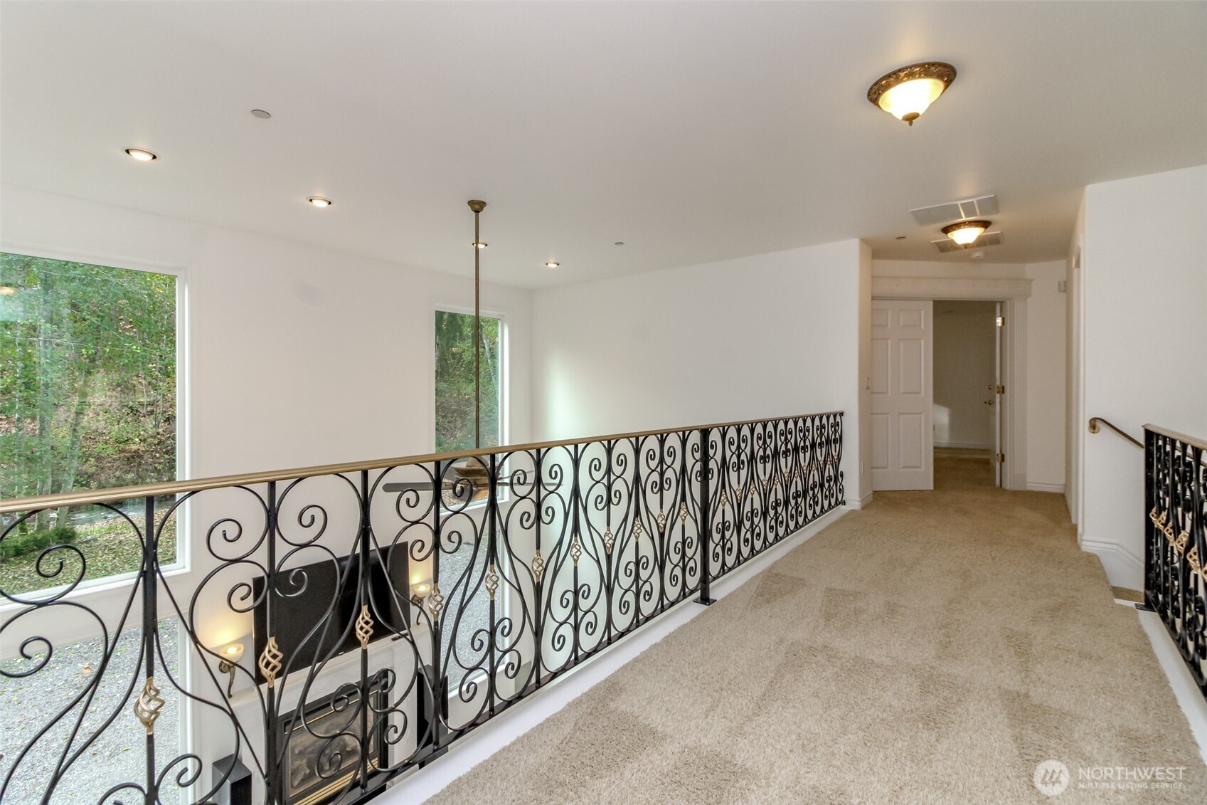 Mezzanine,looking toward first bedroom and full bath