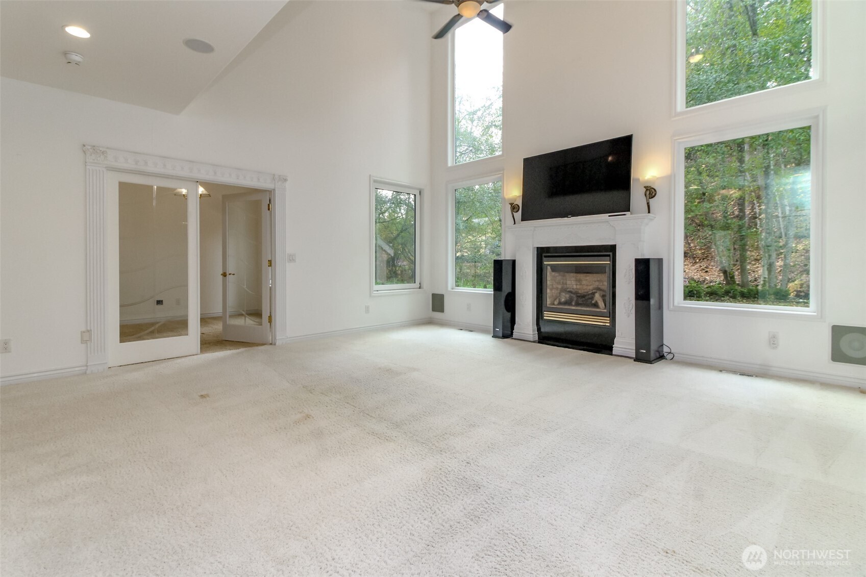 Open concept living with views of nature