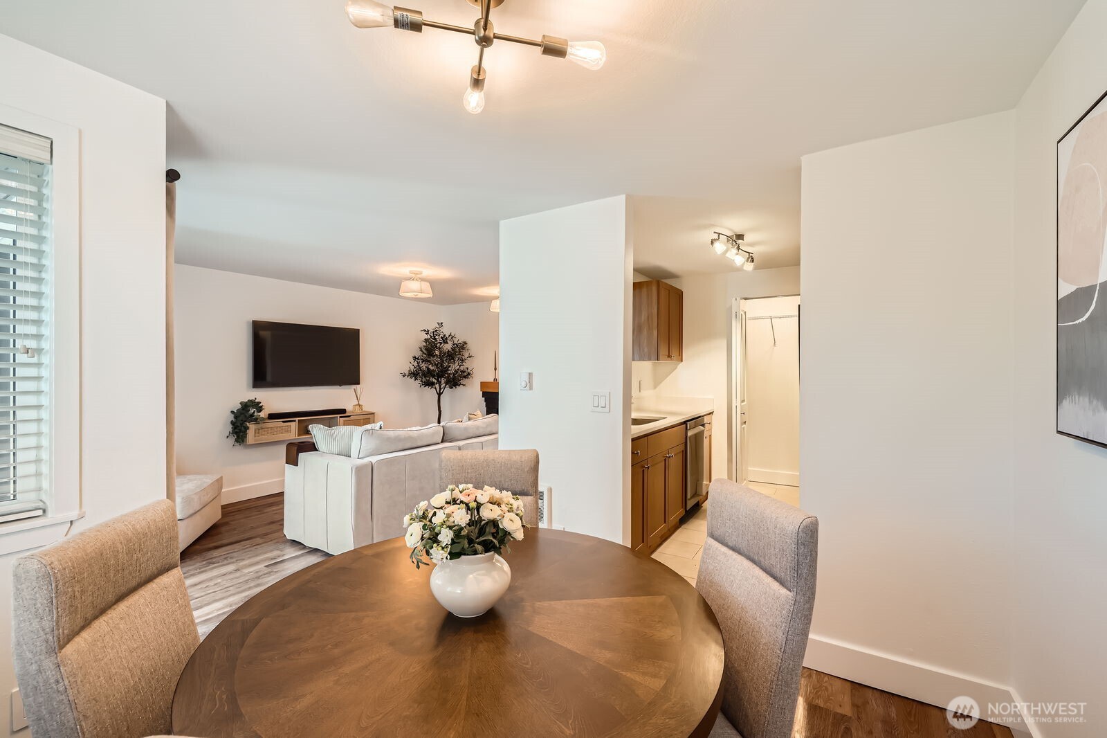 Open floor plan, full of light.