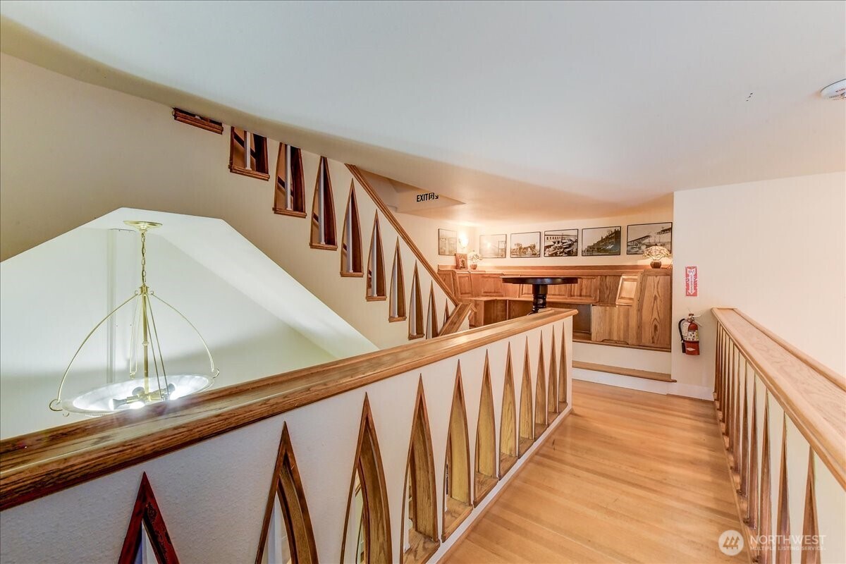 Eating/ entertainment area above the event kitchen.