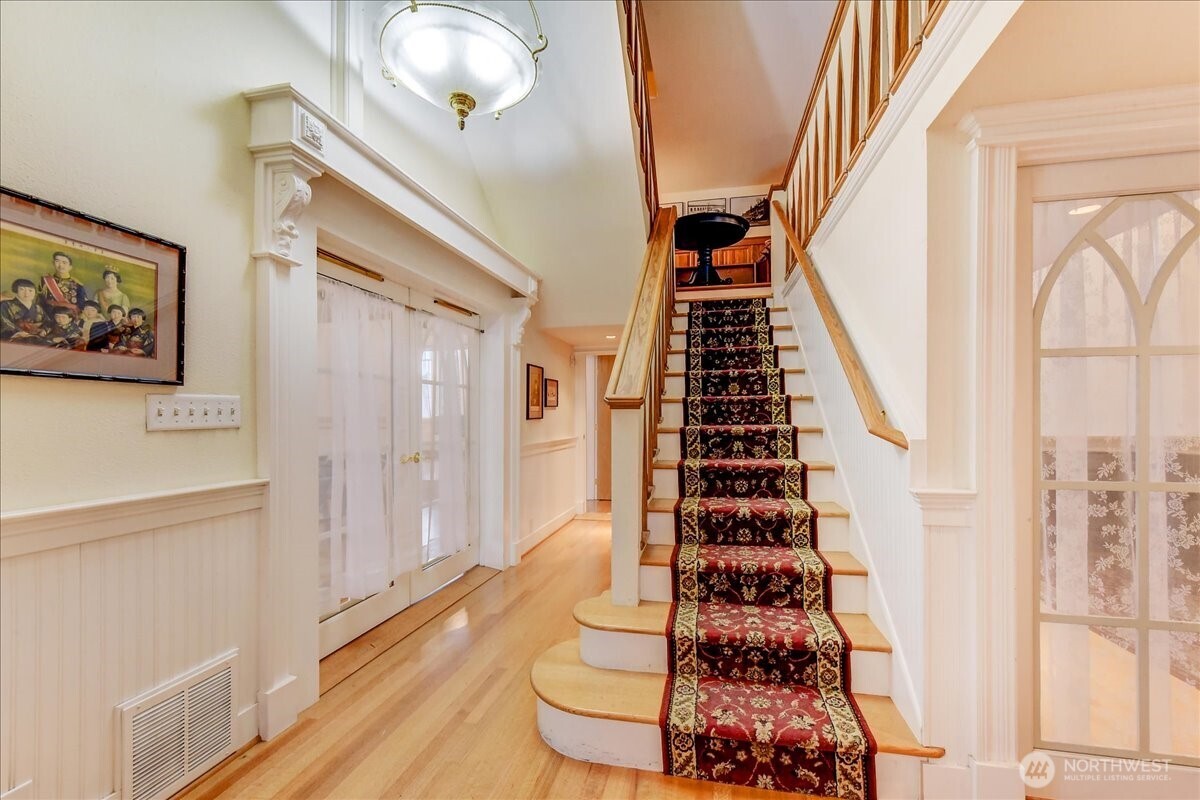 Second floor access with the large event room to the left.