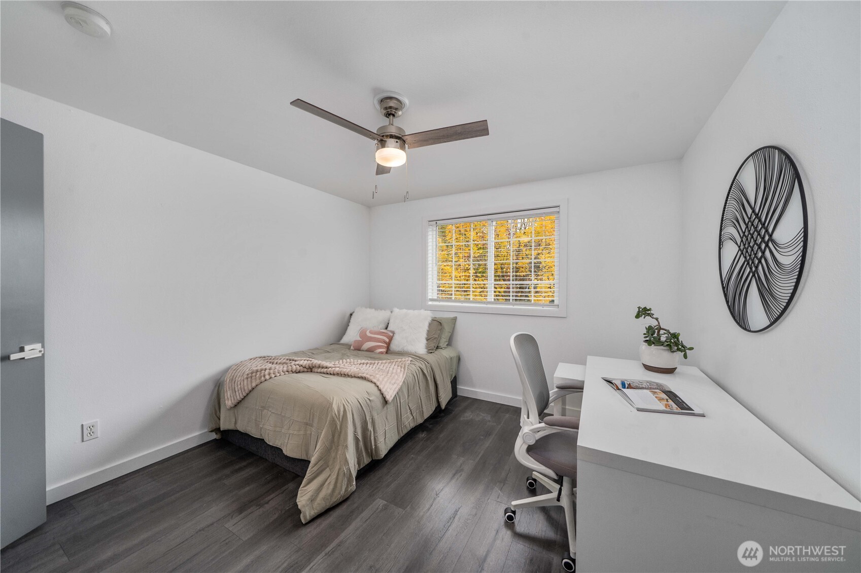 Bedroom no. 2 located on the upper level.