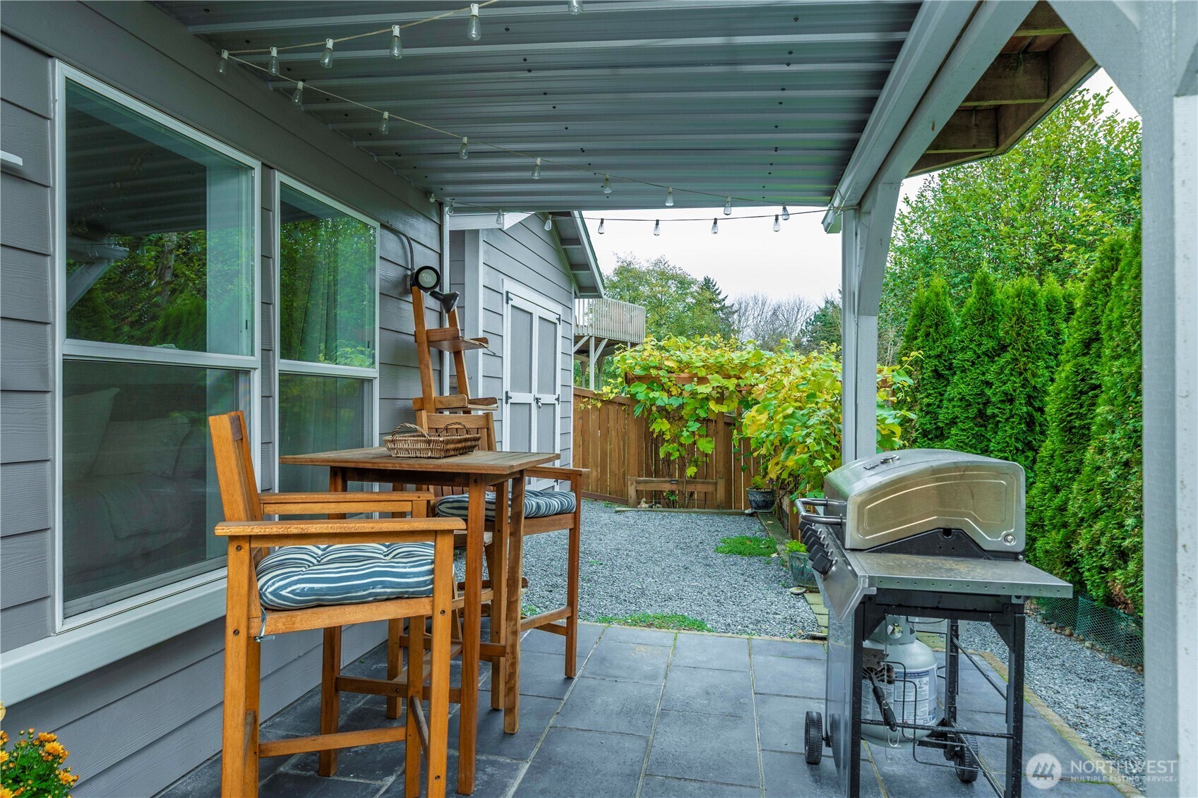 Step out onto your private patio from the lower level.