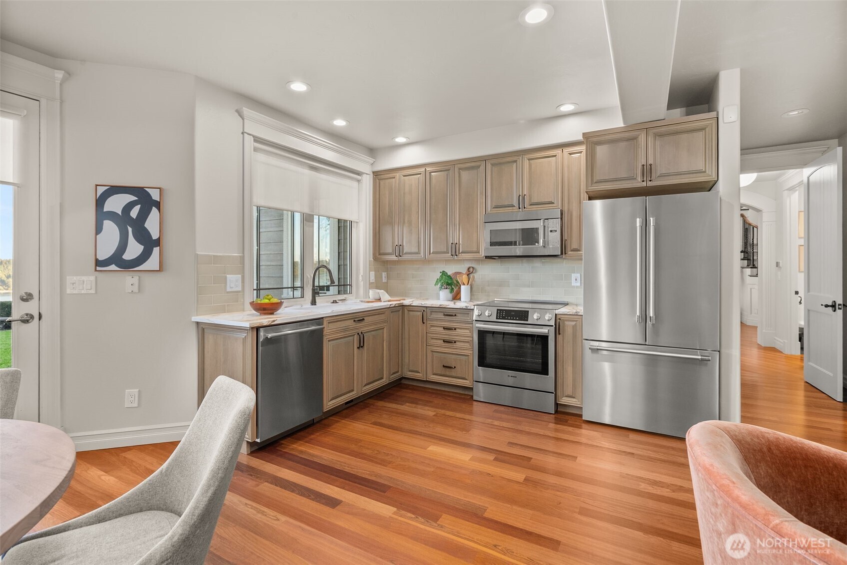 Custom cabinetry and high-end appliances in the ADU.