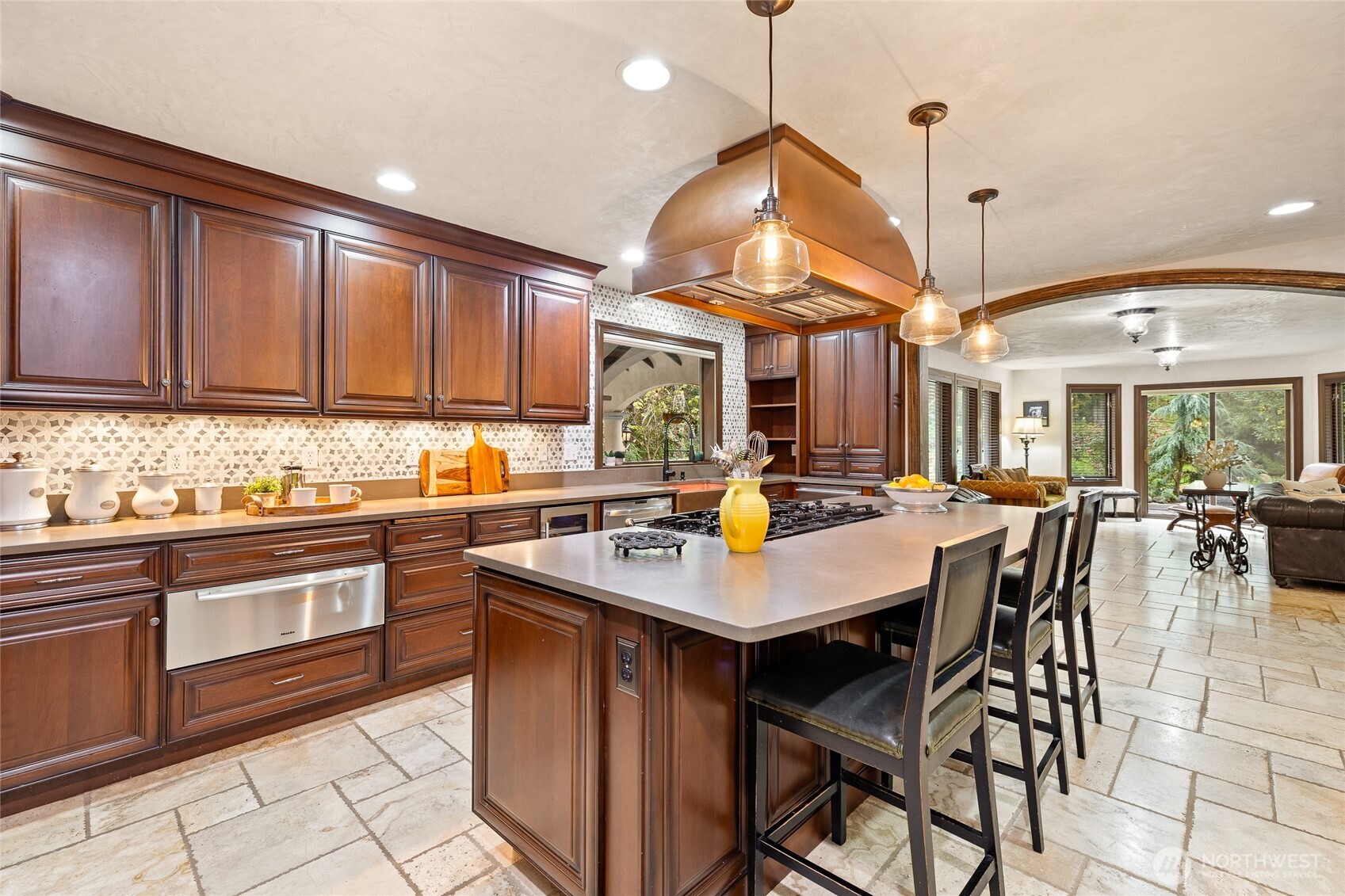 Incredible Kitchen ~ Where Only the BEST will Do! Incredible Liebherr Refrigerator, Copper Sink + Hood & enormous Pantry