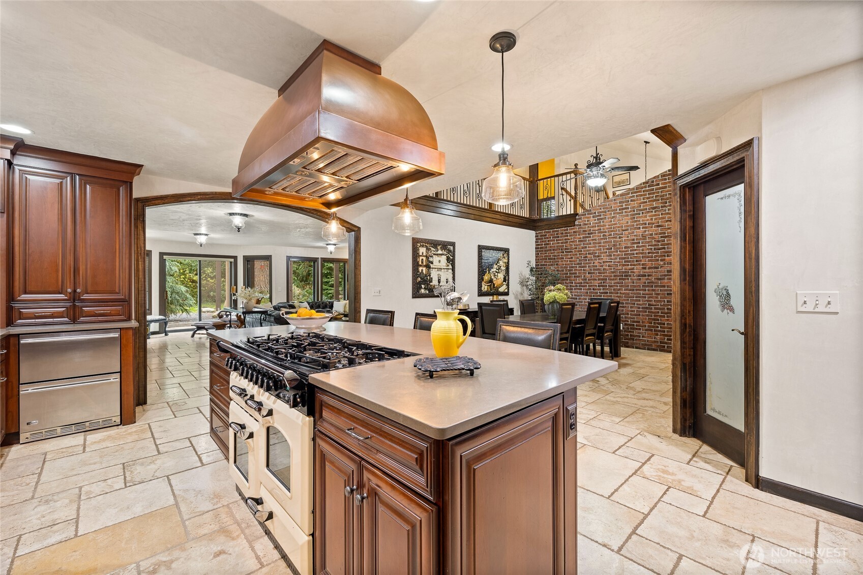 Home office located off the Kitchen with Dedicated Outdoor Access ~ Pefect in Function & Design