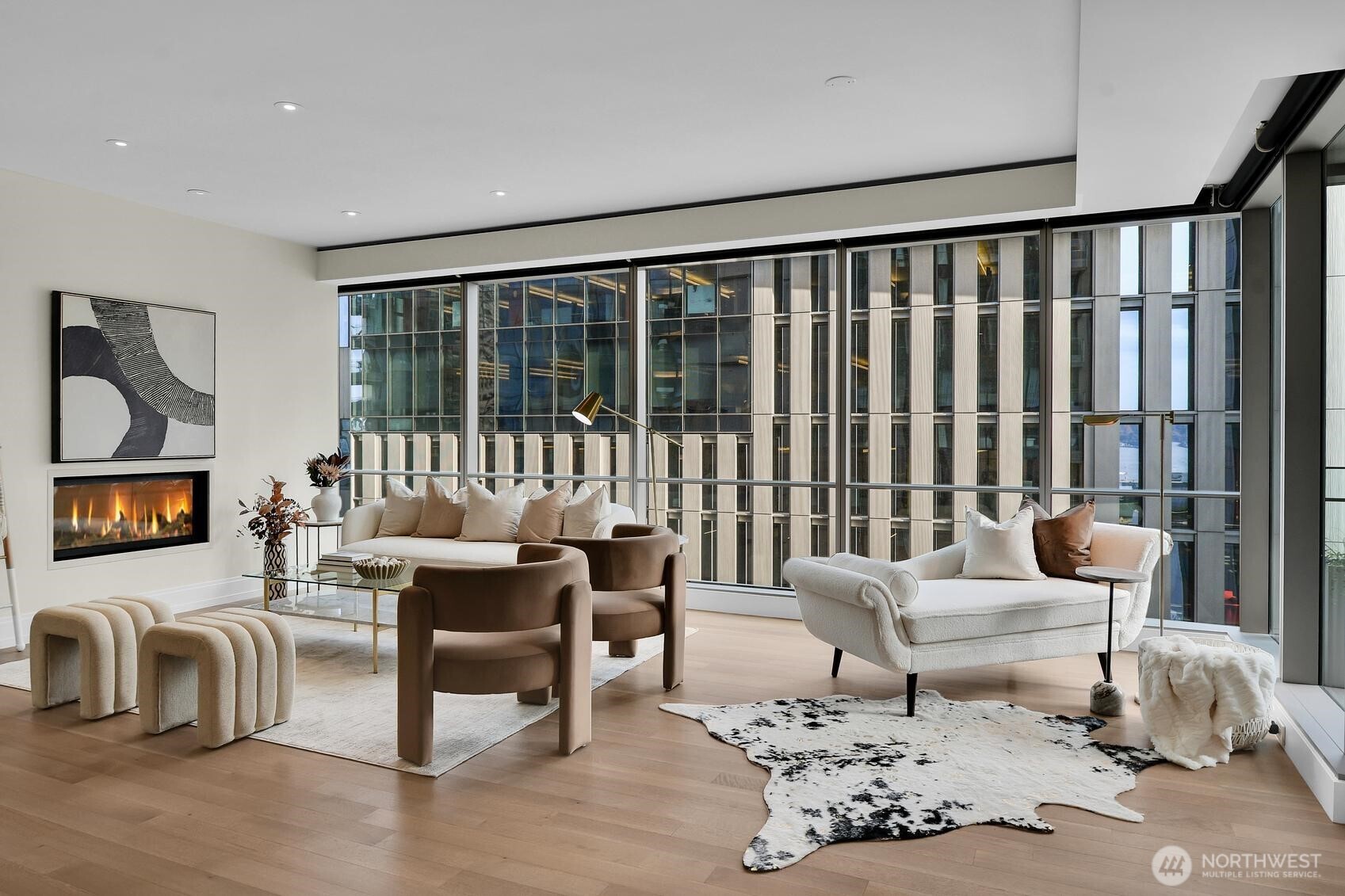 Spacious living room in Unit 1205