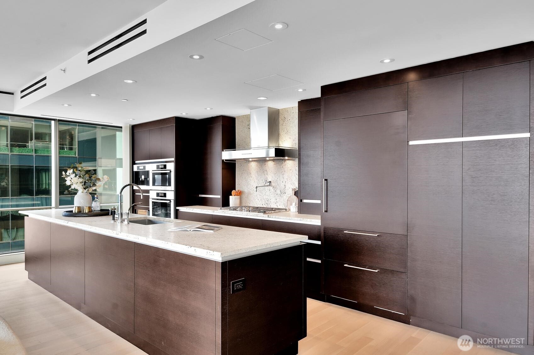 Elegant finishes are found in the Unit 1206 kitchen